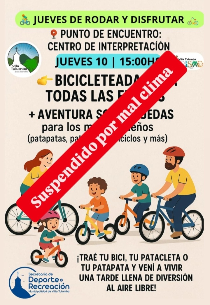 SUSPENDIERON LA BICICLETEADA 