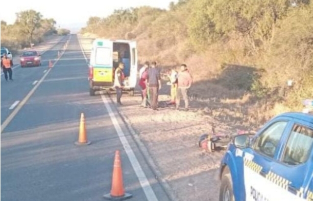 DOS MUJERES RESULTARON HERIDAS EN UN ACCIDENTE DE MOTO EN LA RUTA 38