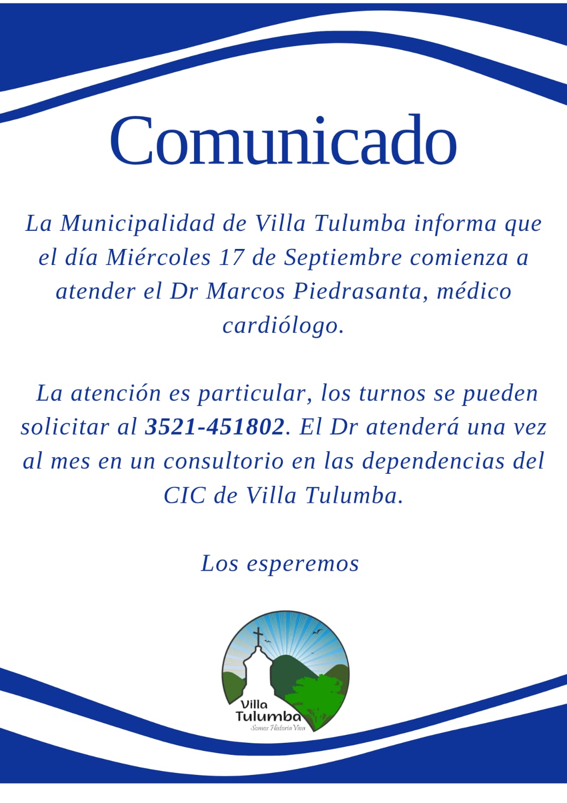 NUEVO SERVICIO DE CARDIOLOGÍA EN VILLA TULUMBA